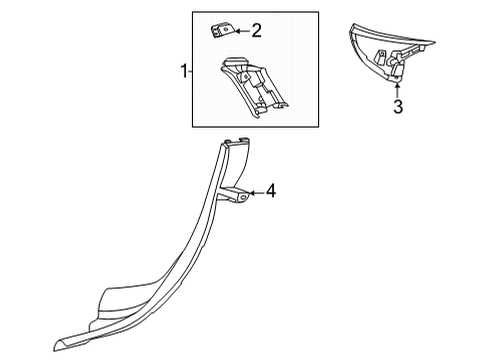 2023 Mercedes-Benz EQS 450 Interior Trim - Quarter Panels Diagram