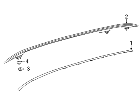 2021 Mercedes-Benz GLA250 Exterior Trim - Roof Diagram 2