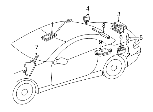 2012 Mercedes-Benz SL63 AMG Antenna & Radio Diagram