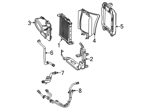 2023 Mercedes-Benz GLE53 AMG Radiator & Components Diagram 1