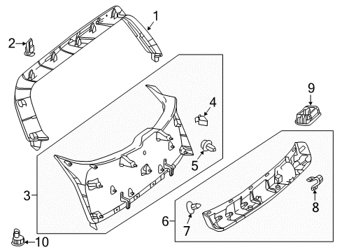 Upper Trim Diagram for 156-740-24-00-9H68