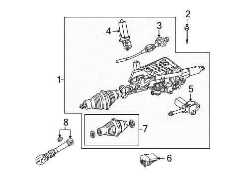 2011 Mercedes-Benz E550 Lower Steering Column