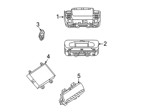 2021 Mercedes-Benz GLE63 AMG S Electrical Components - Console Diagram 1