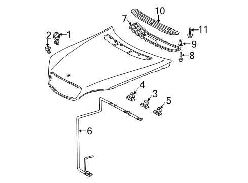 Hood Ornament Spring Diagram for 220-880-05-29