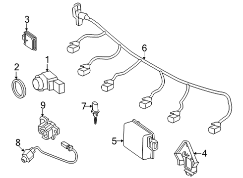 2021 Mercedes-Benz E450 Parking Aid Diagram 7