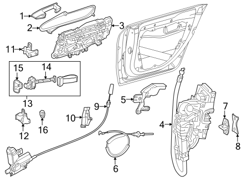 2023 Mercedes-Benz EQE 350 Lock & Hardware Diagram 2