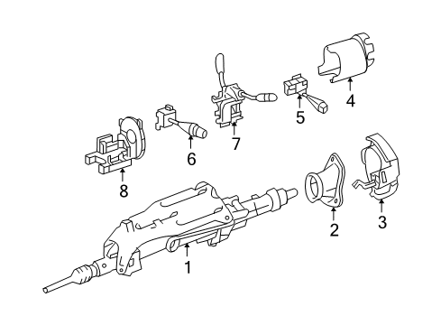 2009 Mercedes-Benz ML63 AMG Steering Column & Wheel, Steering Gear & Linkage Diagram 2