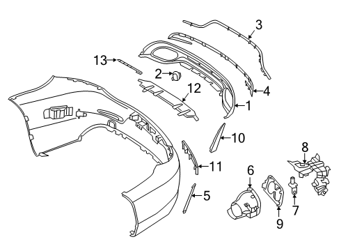 2020 Mercedes-Benz C63 AMG S Exterior Trim - Rear Bumper Diagram 2