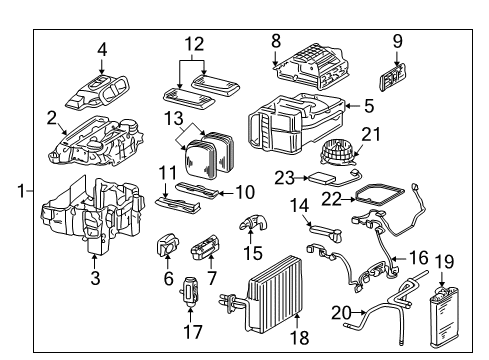 2001 Mercedes-Benz CL55 AMG Blower Motor & Fan, Air Condition Diagram