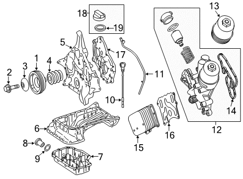 2012 Mercedes-Benz S63 AMG Engine Parts, Mounts, Cylinder Head & Valves, Camshaft & Timing, Variable Valve Timing, Oil Pan, Oil Pump, Crankshaft & Bearings, Pistons, Rings & Bearings