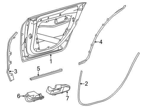 2023 Mercedes-Benz EQS 450 Door & Components Diagram 2