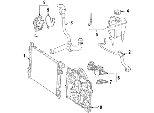 2014 Mercedes-Benz CL65 AMG Cooling System, Radiator, Water Pump, Cooling Fan Diagram 2