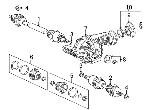 2003 Mercedes-Benz ML55 AMG Carrier & Front Axles Diagram