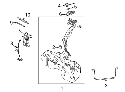 2023 Mercedes-Benz CLS450 Fuel System Components Diagram