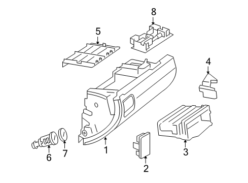 2009 Mercedes-Benz ML350 Glove Box Diagram