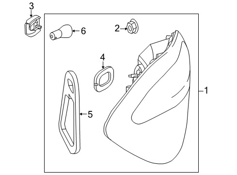 2013 Mercedes-Benz GL350 Tail Lamps Diagram