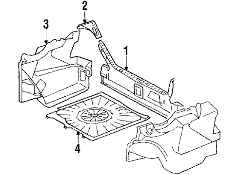 1995 Mercedes-Benz E320 Trunk Trim Diagram