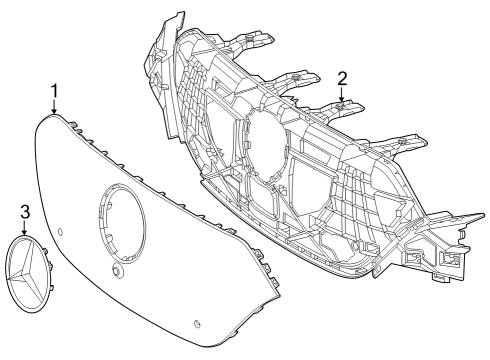 2024 Mercedes-Benz EQS 580 SUV Grille & Components