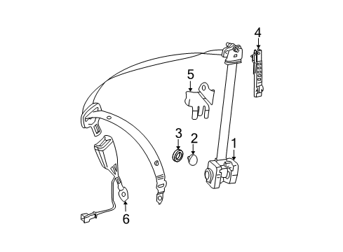 2011 Mercedes-Benz C350 Seat Belt Diagram 1