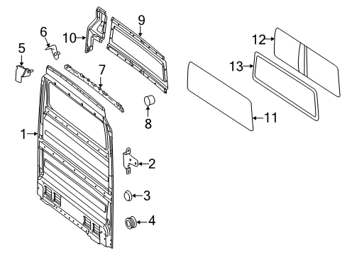 2017 Mercedes-Benz Sprinter 2500 Partition Panel Diagram