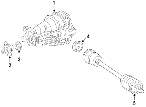 2011 Mercedes-Benz GL450 Rear Axle Shafts & Differential Diagram