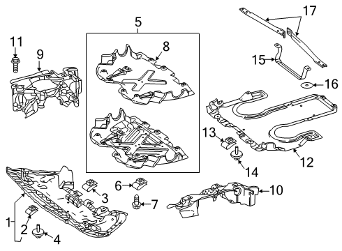 2018 Mercedes-Benz S560 Splash Shields Diagram 2