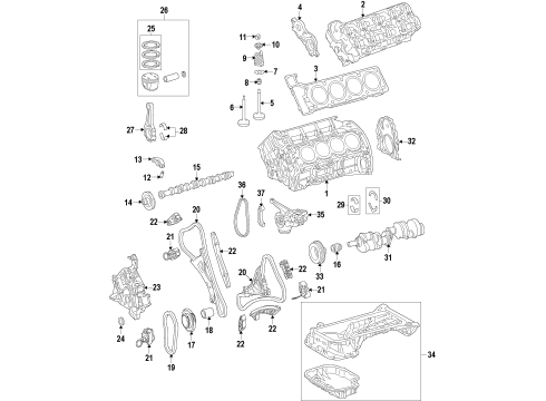 Upper Oil Pan Diagram for 278-014-23-02