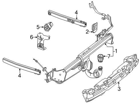 2015 Mercedes-Benz E250 Trailer Hitch Components Diagram