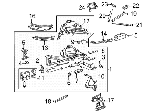 Apron/Rail Assembly Insulator Diagram for 223-682-71-02