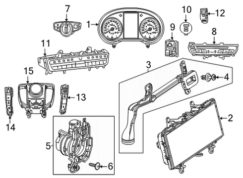 2022 Mercedes-Benz GLC300 Switches Diagram 1