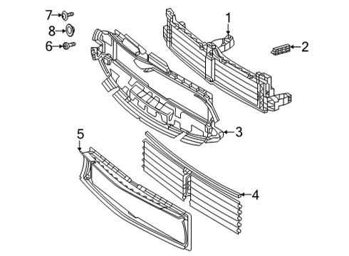 2022 Mercedes-Benz GLB35 AMG Radiator Support Components