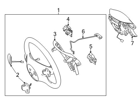 Steering Wheel Diagram for 231-460-07-03-9E38