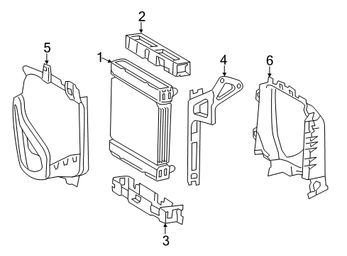 2019 Mercedes-Benz S560 Radiator & Components Diagram 1