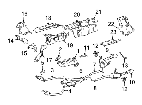 Heat Shield Diagram for 251-682-02-71