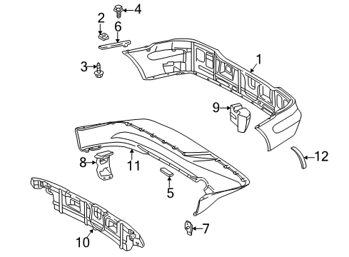 Bumper Cover Diagram for 170-880-07-71