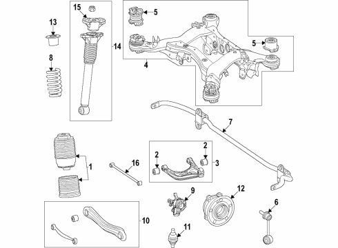 2020 Mercedes-Benz GLE580 Rear Suspension, Lower Control Arm, Ride Control, Stabilizer Bar, Suspension Components