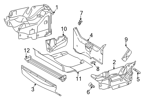 2003 Mercedes-Benz SLK320 Interior Trim - Rear Body Diagram