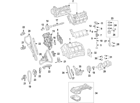 2017 Mercedes-Benz SLC43 AMG Engine Parts & Mounts, Timing, Lubrication System Diagram 2