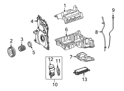 2010 Mercedes-Benz ML350 Engine Parts & Mounts, Timing, Lubrication System Diagram 3