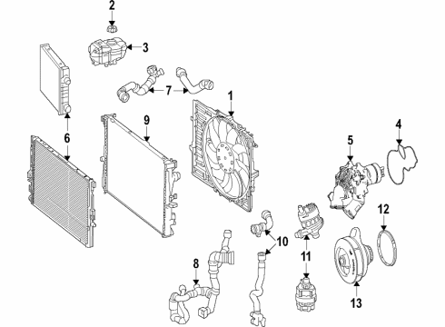 2021 Mercedes-Benz E63 AMG S Cooling System, Radiator, Water Pump, Cooling Fan Diagram 2