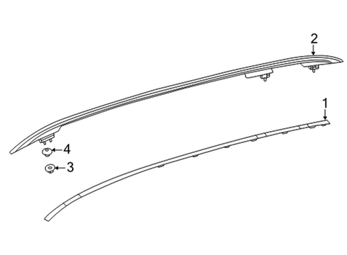 2021 Mercedes-Benz GLA250 Exterior Trim - Roof Diagram 1