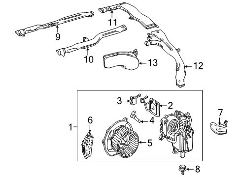 2017 Mercedes-Benz GLS350d A/C Evaporator & Heater Components