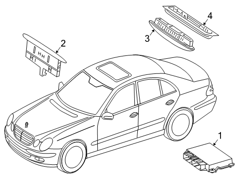 2009 Mercedes-Benz CLS63 AMG Electrical Components Diagram 3