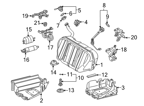 Fuel Pump Upper Bracket Diagram for 210-478-03-40