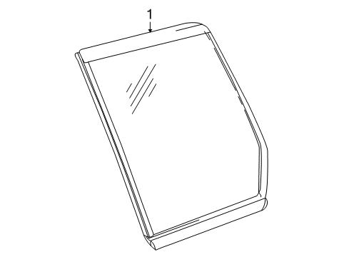 2015 Mercedes-Benz GLK250 Quarter Panel - Glass & Hardware Diagram