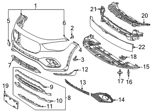 2023 Mercedes-Benz GLA250 Bumper & Components - Front