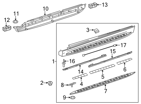 Trim Pad Diagram for 166-698-07-25