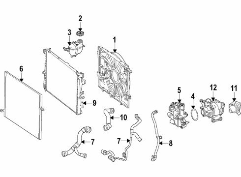 2021 Mercedes-Benz E350 Cooling System, Radiator, Water Pump, Cooling Fan Diagram 2