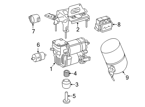 2013 Mercedes-Benz ML550 Ride Control - Rear Diagram