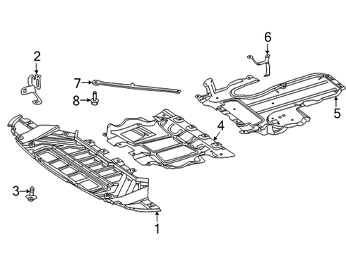 2023 Mercedes-Benz AMG GT 63 S Splash Shields Diagram